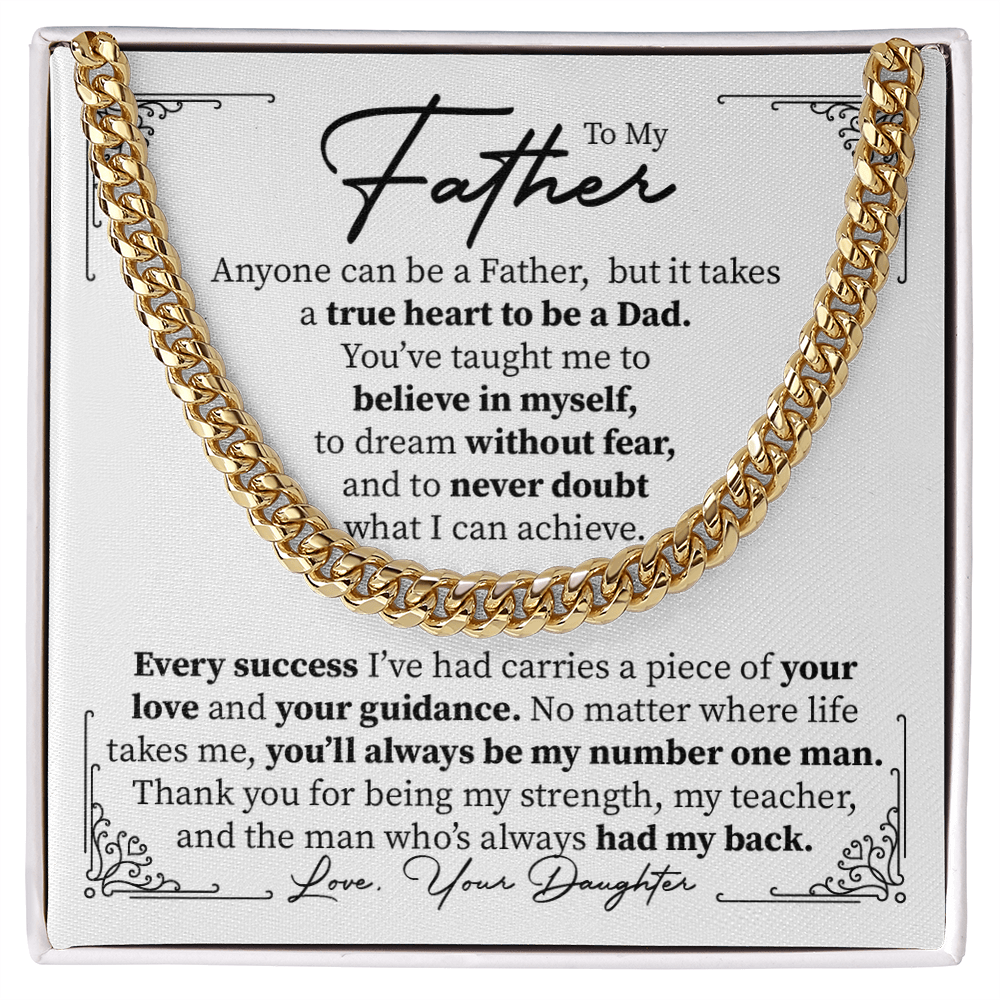 To my Father -  the man who's always had my back