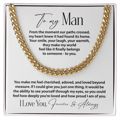 To my Man - how proud I am of you.