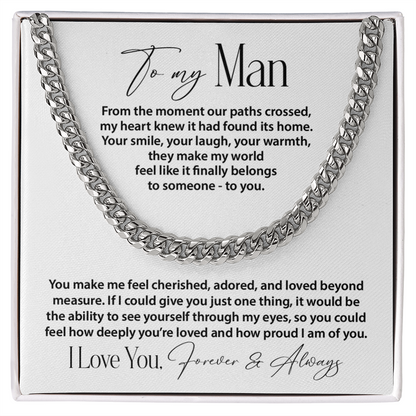 To my Man - how proud I am of you.