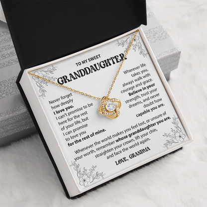 To My Granddaughter - Never forget how deeply I love you - From Grandma