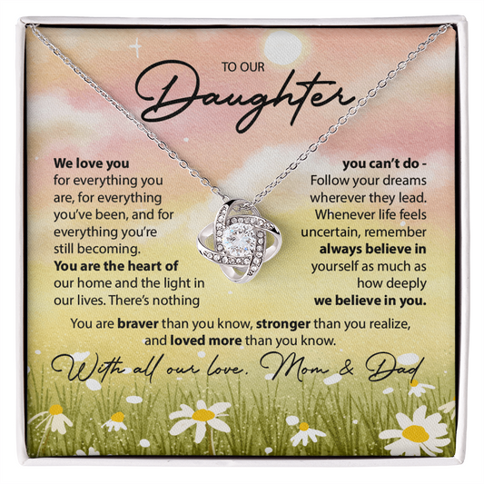To Our Daughter - We love You For Everything You Are - Daughter Gift From Mom and Dad D9