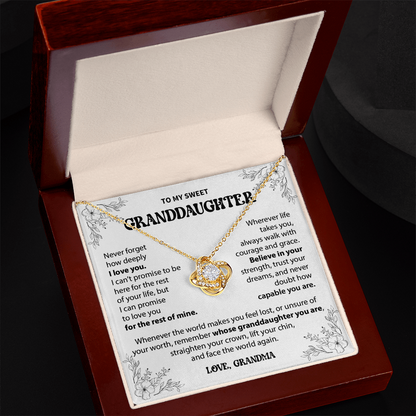 To My Granddaughter - Never forget how deeply I love you - From Grandma