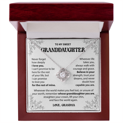To My Granddaughter - Never forget how deeply I love you - From Grandma