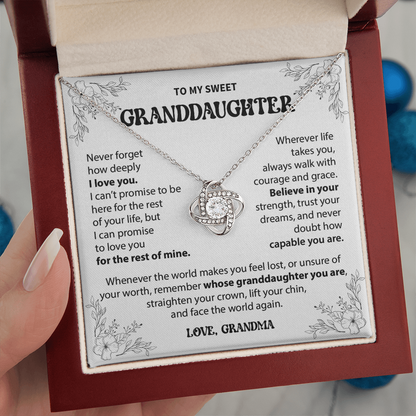 To My Granddaughter - Never forget how deeply I love you - From Grandma